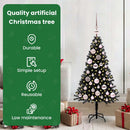 vidaXL Karácsonyfa 150 LED-del állvánnyal Fekete 120 cm PVC