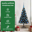 vidaXL Karácsonyfa 150 LED-del állvánnyal Fekete 120 cm PVC