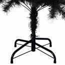 vidaXL Karácsonyfa 150 LED-del állvánnyal Fekete 150 cm PVC