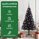 vidaXL Karácsonyfa 150 LED-del állvánnyal Fekete 150 cm PVC