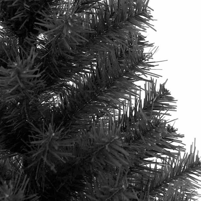 vidaXL Karácsonyfa 300 LED-del állvánnyal Fekete 180 cm PVC