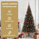 vidaXL Karácsonyfa 300 LED-del állvánnyal Fekete 180 cm PVC