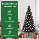 vidaXL Karácsonyfa 300 LED-del állvánnyal Fekete 180 cm PVC