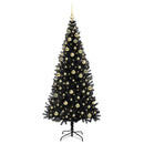 vidaXL Karácsonyfa Fekete 180 cm PVC