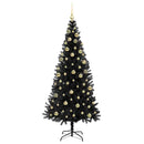 vidaXL Karácsonyfa Fekete 180 cm PVC