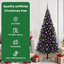 vidaXL Karácsonyfa 300 LED-del állvánnyal Fekete 180 cm PVC