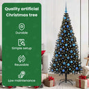 vidaXL Karácsonyfa 300 LED-del állvánnyal Fekete 180 cm PVC