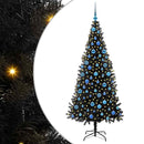 vidaXL Karácsonyfa 300 LED-del állvánnyal Fekete 180 cm PVC