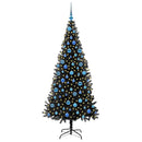 vidaXL Karácsonyfa 300 LED-del állvánnyal Fekete 180 cm PVC