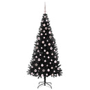 vidaXL Karácsonyfa 300 LED-del állvánnyal Fekete 210 cm PVC