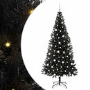 vidaXL Karácsonyfa 300 LED-del állvánnyal Fekete 210 cm PVC