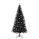 vidaXL Karácsonyfa 300 LED-del állvánnyal Fekete 210 cm PVC