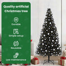 vidaXL Karácsonyfa 300 LED-del állvánnyal Fekete 210 cm PVC