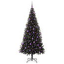 vidaXL Karácsonyfa 300 LED-del állvánnyal Fekete 210 cm PVC
