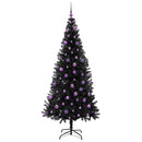 vidaXL Karácsonyfa 300 LED-del állvánnyal Fekete 210 cm PVC