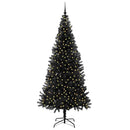 vidaXL Karácsonyfa 300 LED-del állvánnyal Fekete 240 cm PVC