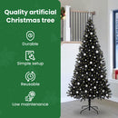 vidaXL Karácsonyfa 300 LED-del állvánnyal Fekete 240 cm PVC