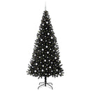 vidaXL Karácsonyfa 300 LED-del állvánnyal Fekete 240 cm PVC