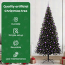 vidaXL Karácsonyfa 300 LED-del állvánnyal Fekete 240 cm PVC