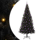 vidaXL Karácsonyfa 300 LED-del állvánnyal Fekete 240 cm PVC
