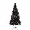 vidaXL Karácsonyfa 300 LED-del állvánnyal Fekete 240 cm PVC