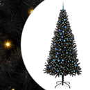 vidaXL Karácsonyfa 300 LED-del állvánnyal Fekete 240 cm PVC
