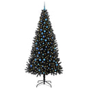 vidaXL Karácsonyfa Fekete 240 cm PVC