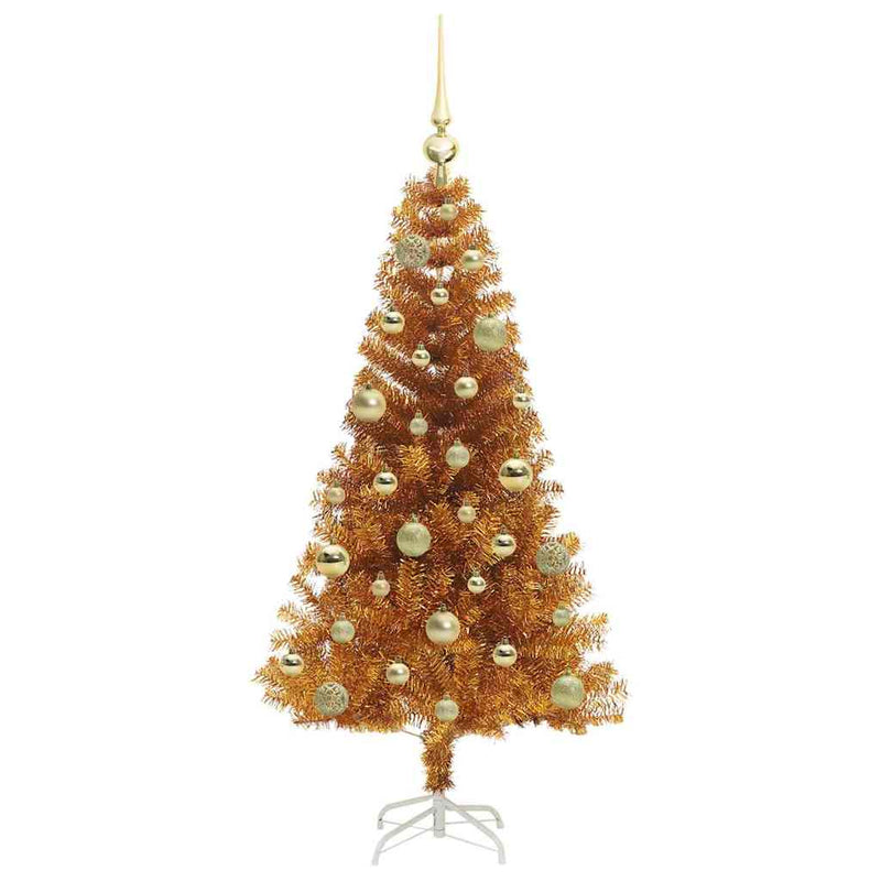 vidaXL Karácsonyfa 150 LED-del állvánnyal Arany 120 cm PET