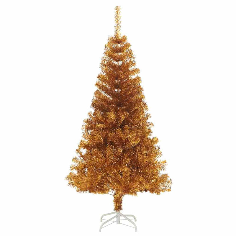 vidaXL Karácsonyfa 150 LED-del állvánnyal Arany 120 cm PET