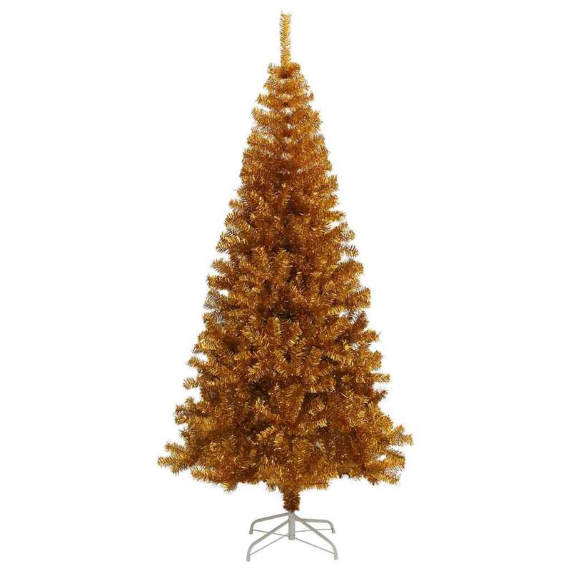 vidaXL Karácsonyfa 300 LED-del állvánnyal Arany 240 cm PET