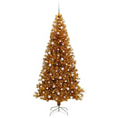 vidaXL Karácsonyfa 300 LED-del állvánnyal Arany 240 cm PET