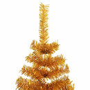 vidaXL Karácsonyfa 300 LED-del állvánnyal Arany 240 cm PET
