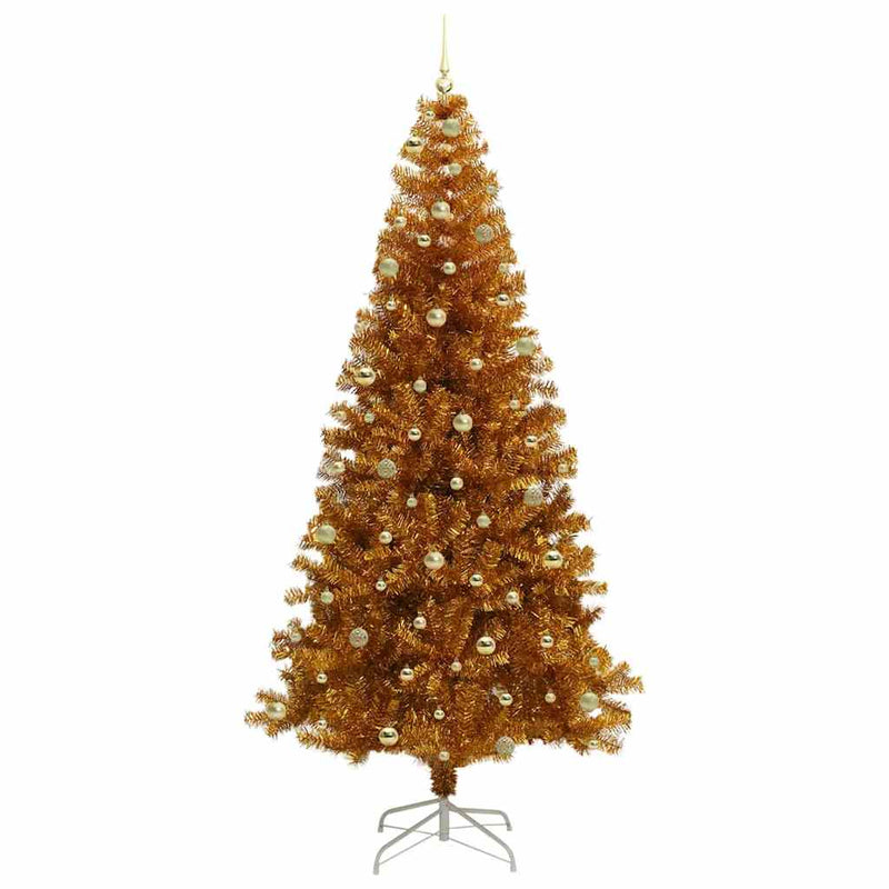 vidaXL Karácsonyfa 300 LED-del állvánnyal Arany 240 cm PET