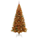 vidaXL Karácsonyfa 300 LED-del állvánnyal Arany 240 cm PET