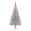 vidaXL Karácsonyfa 150 LED-del állvánnyal Ezüst 120 cm PET