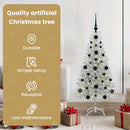 vidaXL Karácsonyfa 150 LED-del állvánnyal Ezüst 120 cm PET