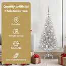 vidaXL Karácsonyfa 150 LED-del állvánnyal Ezüst 120 cm PET