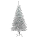 vidaXL Karácsonyfa 150 LED-del állvánnyal Ezüst 120 cm PET