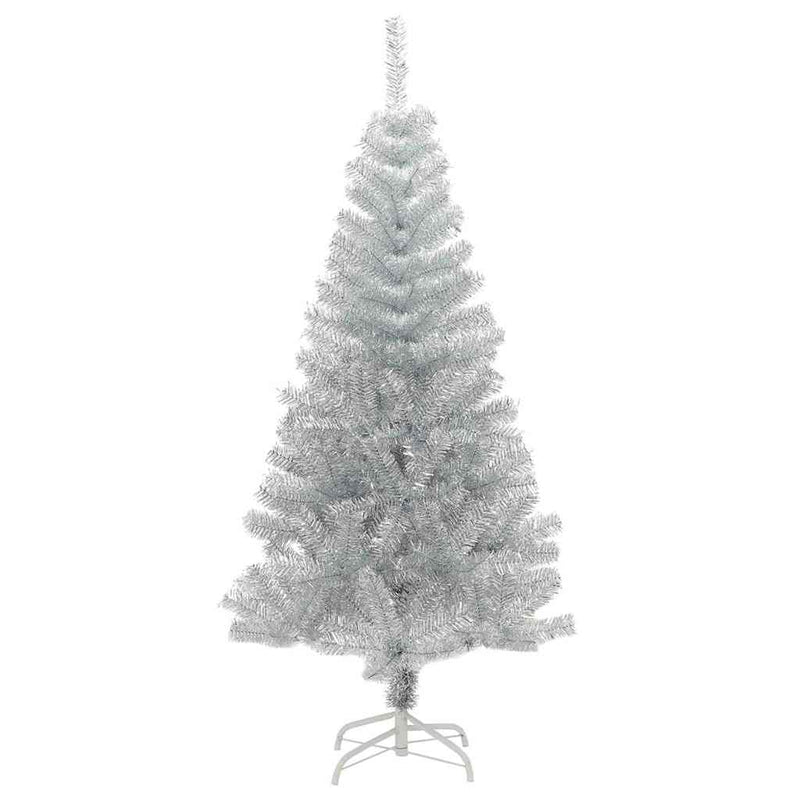 vidaXL Karácsonyfa 150 LED-del állvánnyal Ezüst 150 cm PET