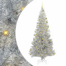 vidaXL Karácsonyfa 300 LED-del állvánnyal Ezüst 180 cm PET