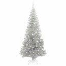 vidaXL Karácsonyfa 300 LED-del állvánnyal Ezüst 210 cm PET