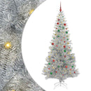 vidaXL Karácsonyfa 300 LED-del állvánnyal Ezüst 210 cm PET