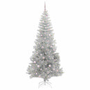 vidaXL Karácsonyfa 300 LED-del állvánnyal Ezüst 240 cm PET