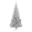 vidaXL Karácsonyfa 300 LED-del állvánnyal Ezüst 240 cm PET