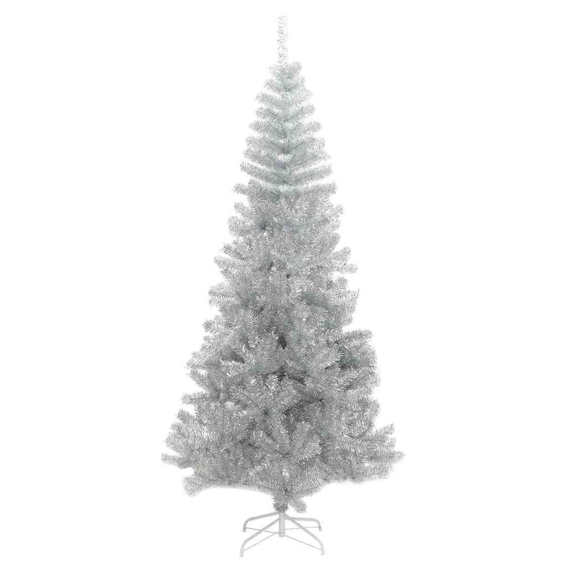 vidaXL Karácsonyfa 300 LED-del állvánnyal Ezüst 240 cm PET