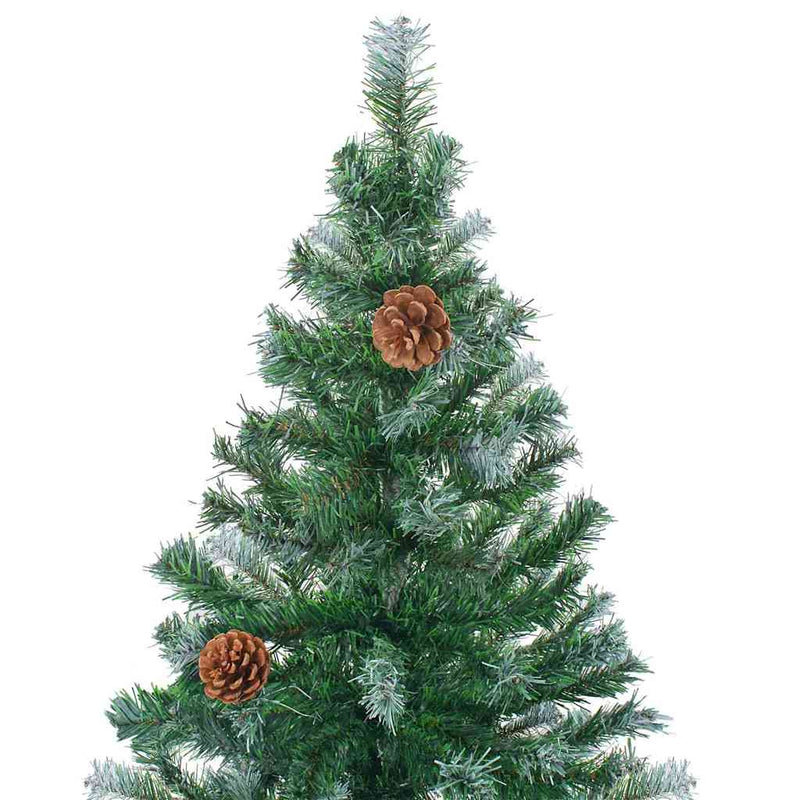 vidaXL Mű karácsonyfa 300 LED-del állvánnyal Zöld 180 cm PVC és Acél