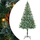 vidaXL Mű karácsonyfa 300 LED-del állvánnyal Zöld 180 cm PVC és Acél