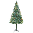 vidaXL Mű karácsonyfa 300 LED-del állvánnyal Zöld 180 cm PVC és Acél