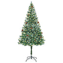 vidaXL Mű karácsonyfa 300 LED-del állvánnyal Zöld 180 cm PVC és Acél
