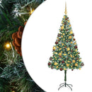 vidaXL Mű karácsonyfa 300 LED-del állvánnyal Zöld 180 cm PVC és Acél